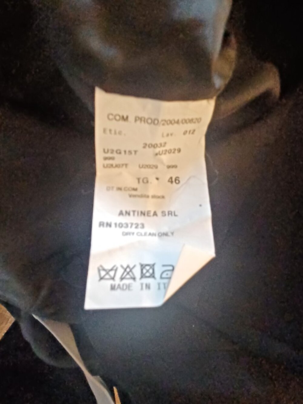 Emporio Armani Black Antinea Virgin Wool Blend Blazer – IT 46 EST US 8/10 - Picture 6 of 7